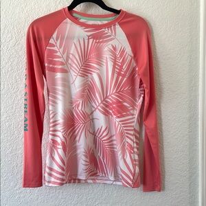 Pink and White Long Sleeve Shirt
